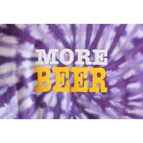 MORE BEER「BIG LOGO TEE (PURPLE)」