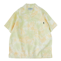 A HOPE HEMP「MARBLE 開襟シャツ(GREEN&ORANGE)」