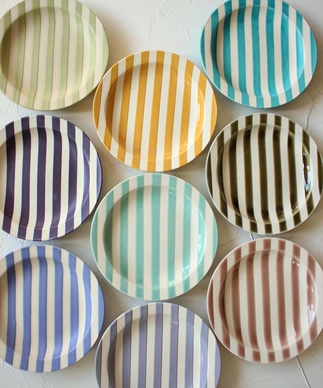 joice on the table ストライプ皿2枚セット