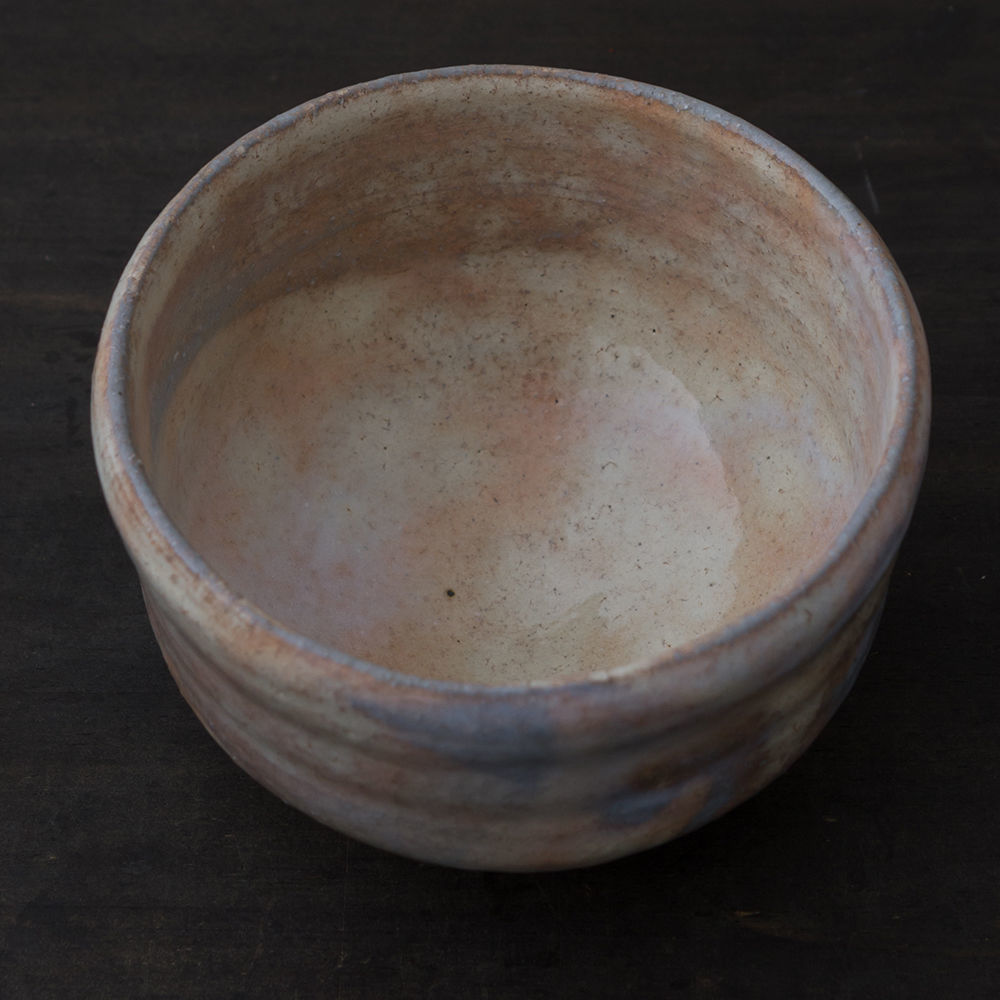 陶器 萩焼 輪花 野点 抹茶碗(木箱入） 林紅陽 作 | 陶器 和食器