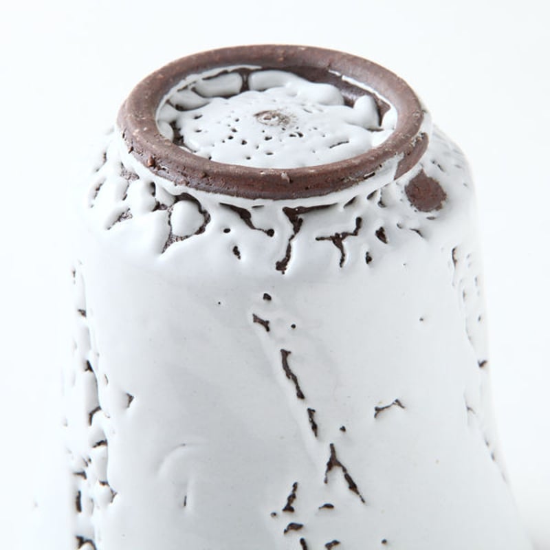 ◇◇陶器 萩焼 輪花◇◇ 焼酎グラス（梅花皮） 白景山 作 | 陶器