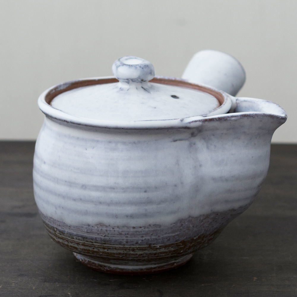 ◇◇陶器 萩焼 輪花◇◇ 白萩茶器セット（木箱入） 白景山 作 | 陶器