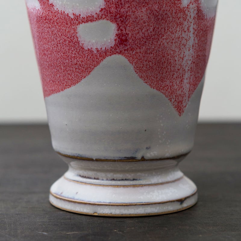 ◇◇陶器 萩焼 輪花◇◇ 和グラス（赤） 小田光治 | 陶器 和食器 萩焼
