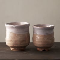 ◇◇陶器 萩焼 輪花◇◇ 鬼萩湯呑茶碗（木箱入）黒田岳 作 | 陶器 和