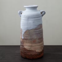 陶器 萩焼 輪花 鬼萩筒花入(木箱入) 黒田岳作 | 陶器 和食器 萩焼のお