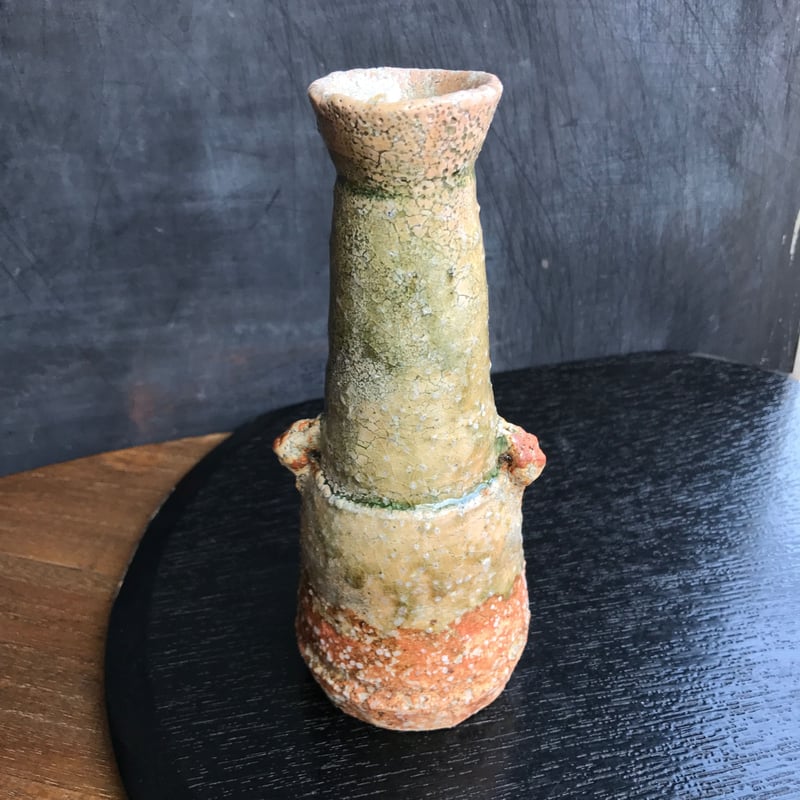 陶器 萩焼 和食器 作家 和モダン 鬼萩 耳付花瓶 黒田岳 | 陶器