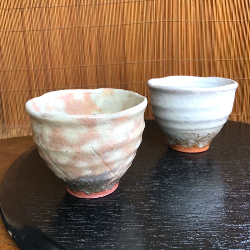 ◇◇陶器 萩焼 輪花◇◇ ペアフリーカップ 限定 国輔 木箱入 | 陶器 和