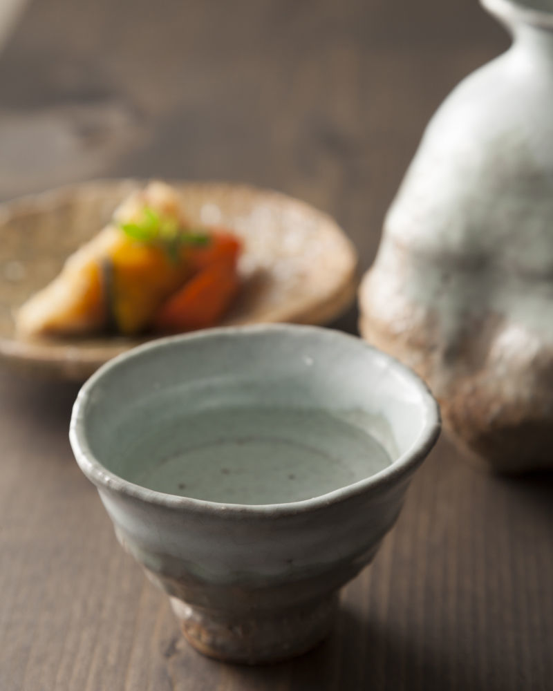 陶器 萩焼 輪花 酒器揃(木箱入) 河野聡 作 | 陶器 和食器 萩焼の