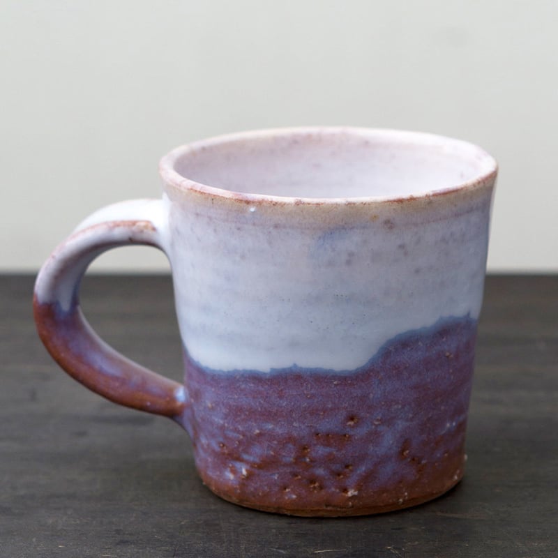 ◇◇陶器 萩焼 輪花◇◇ ペアコーヒー マグカップ （木箱入） 河野聡