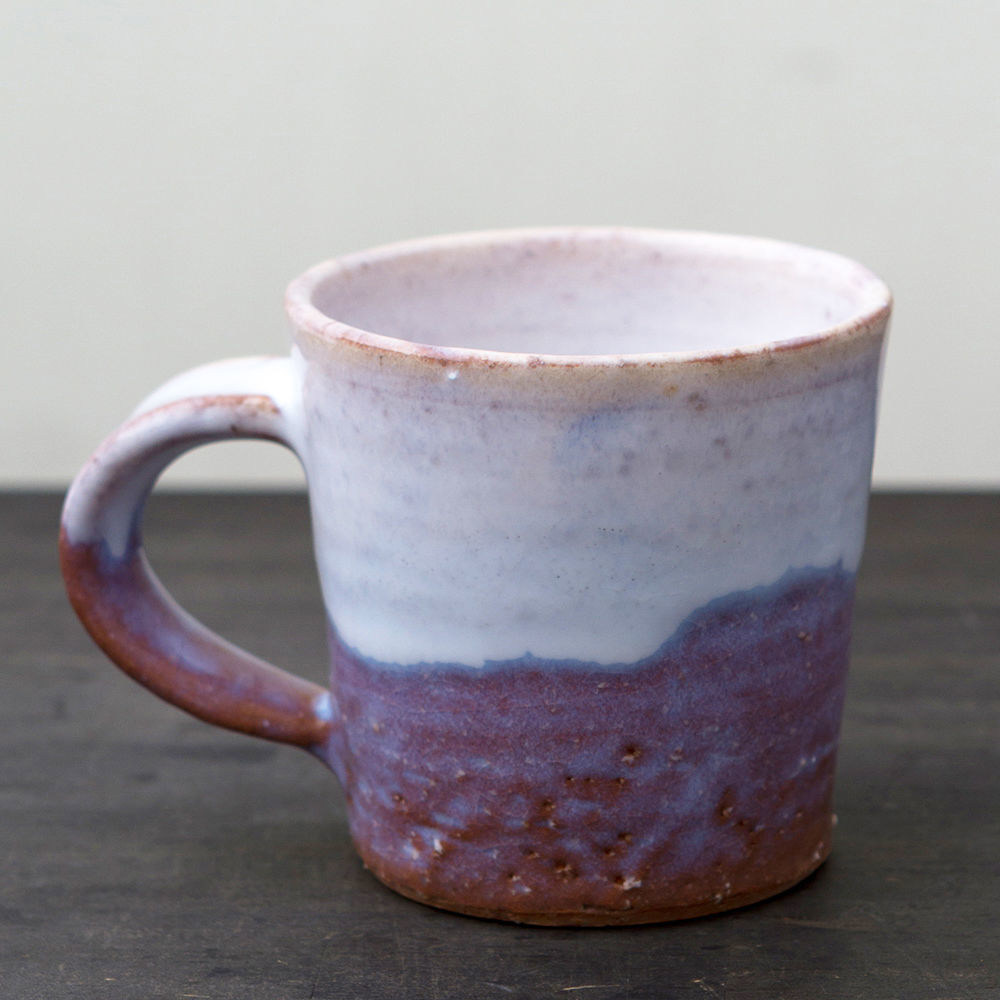 ◇◇陶器 萩焼 輪花◇◇ ペアコーヒー マグカップ （木箱入） 河野聡