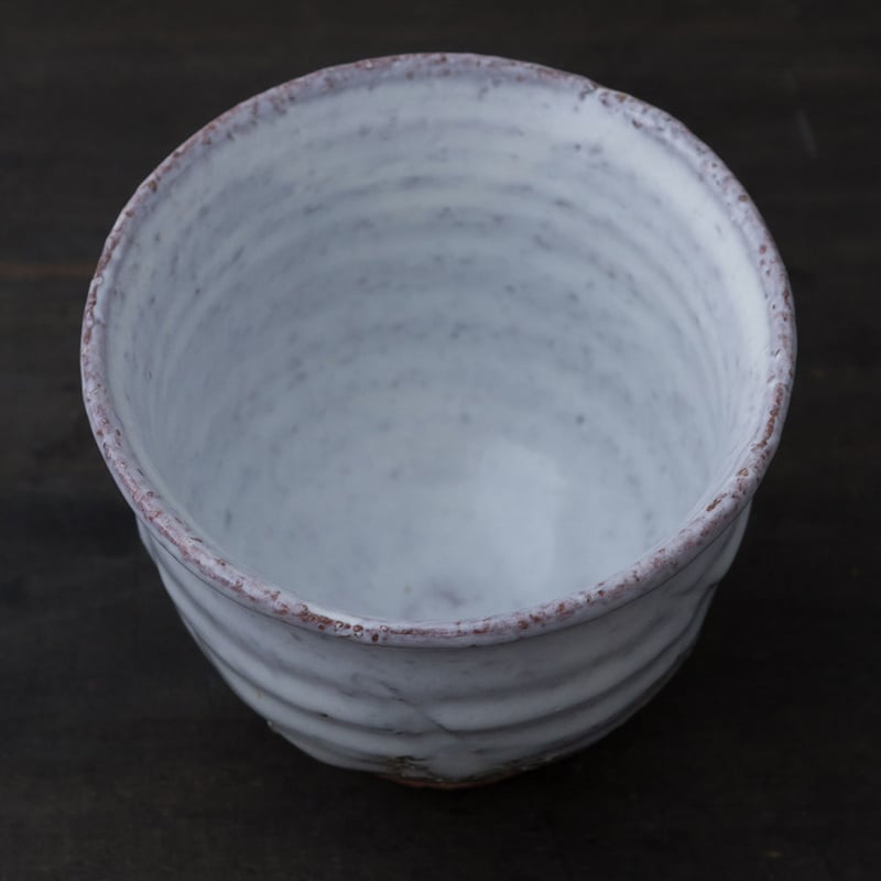 ◇◇陶器 萩焼 輪花◇◇ 白萩湯呑茶碗 中村國輔 | 陶器 和食器 萩焼の