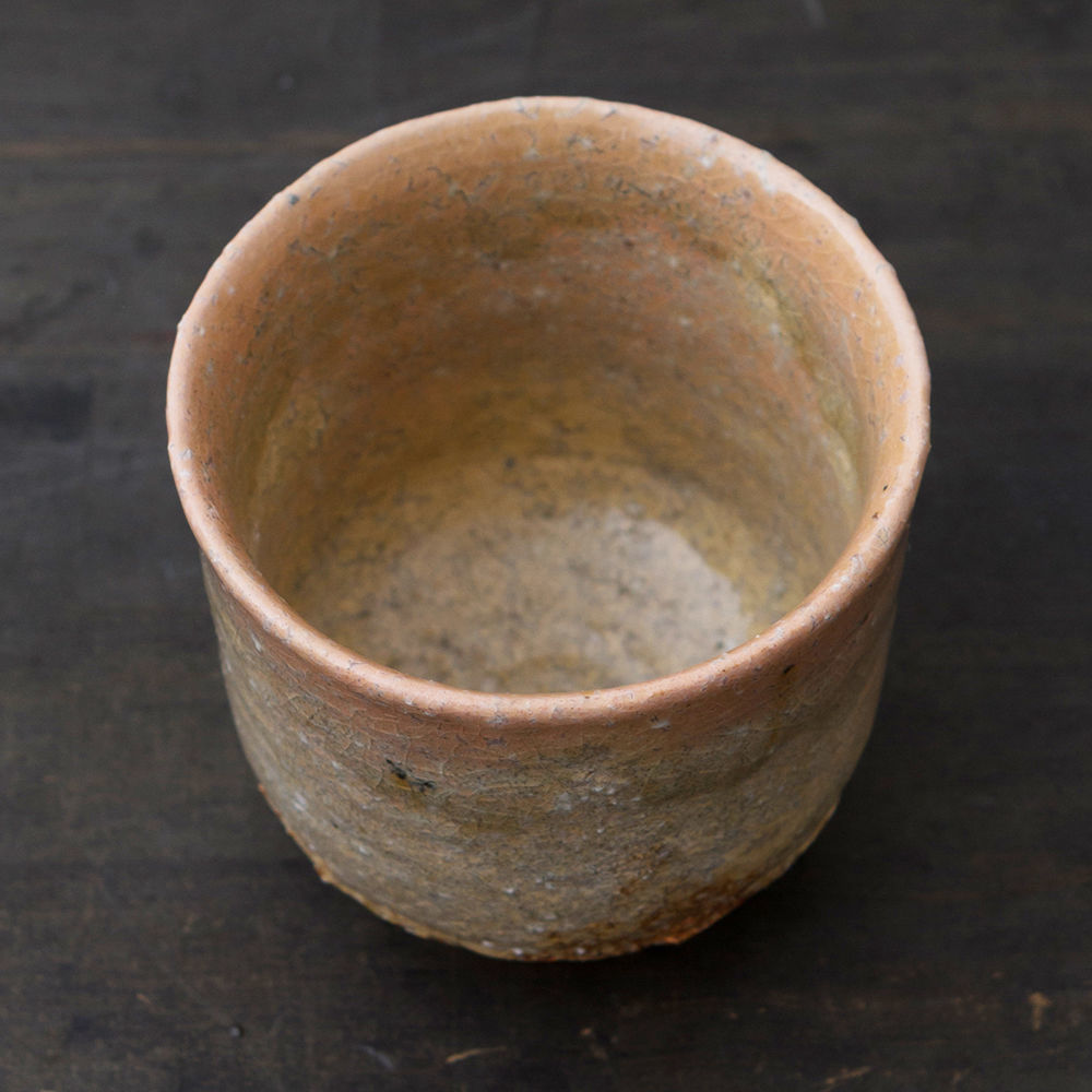 ◇◇陶器 萩焼 輪花◇◇ 鬼萩湯呑茶碗（木箱入）黒田岳 作 | 陶器 和
