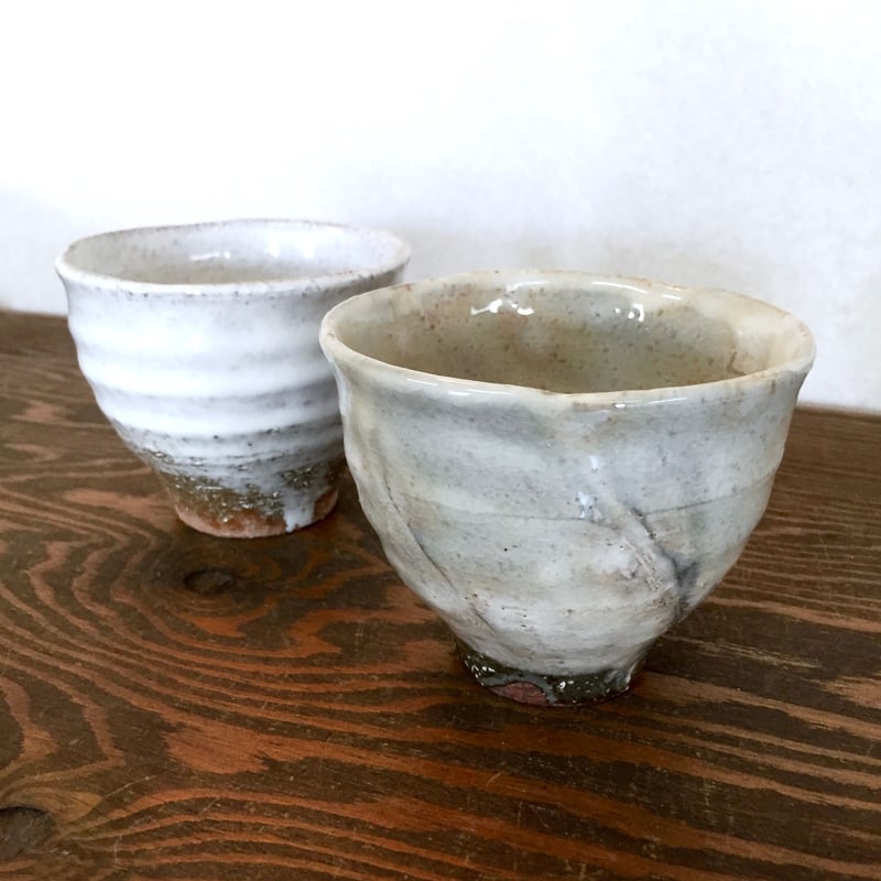 ◇◇陶器 萩焼 輪花◇◇ ペアフリーカップ 限定 国輔 木箱入 | 陶器 和