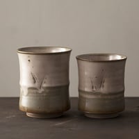 ◆◇陶器 萩焼 輪花◆◇　組湯呑（木箱入）　丸山陶心 作
