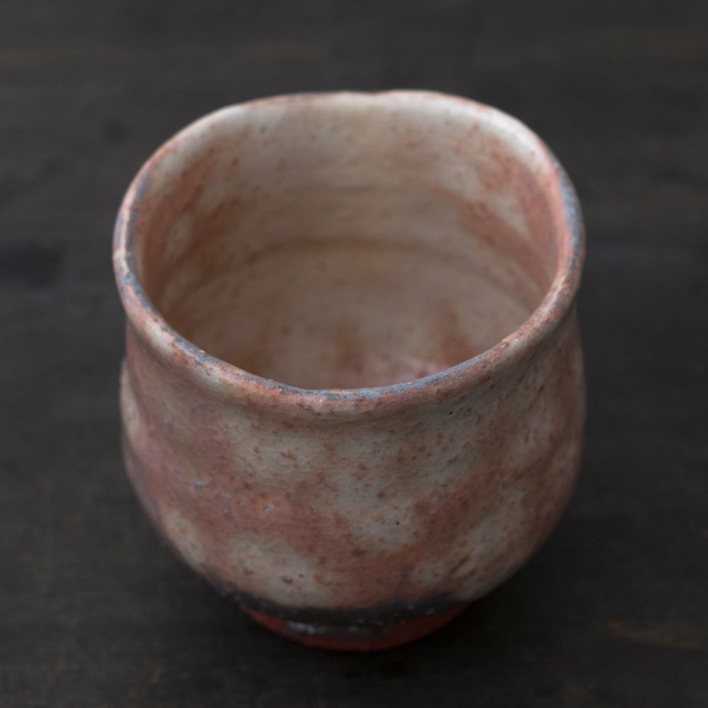 陶器 丸型器 木箱付き　萩焼 陶器 萩焼 輪花 酒器揃(木箱入） 中村國輔 作 | 陶器 和食器 萩焼のお
