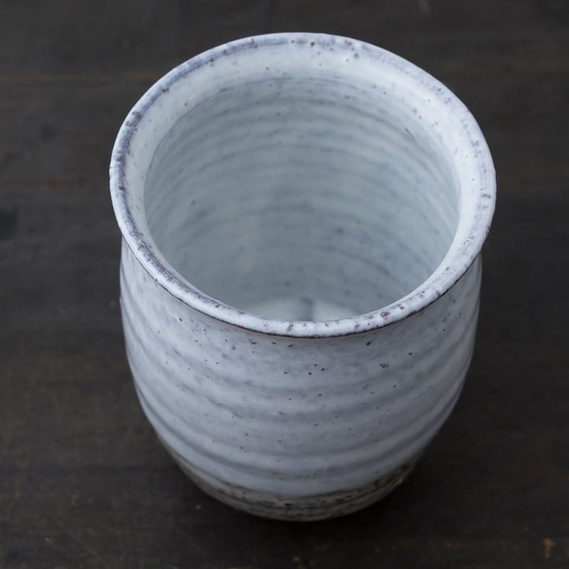 ◇◇陶器 萩焼 輪花◇◇ 組湯呑(木箱入) 白景山 作 | 陶器 和