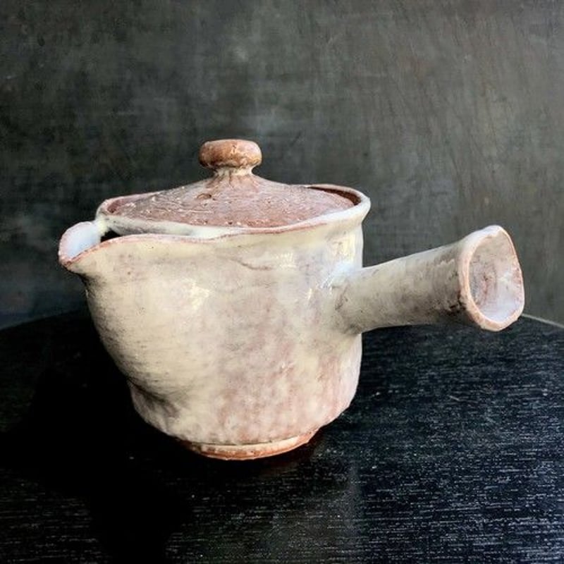 萩焼　陶器急須 木箱付き ポット急須 華（茶こし付）（白箱）｜萩焼窯元 萩陶苑 椿秀窯