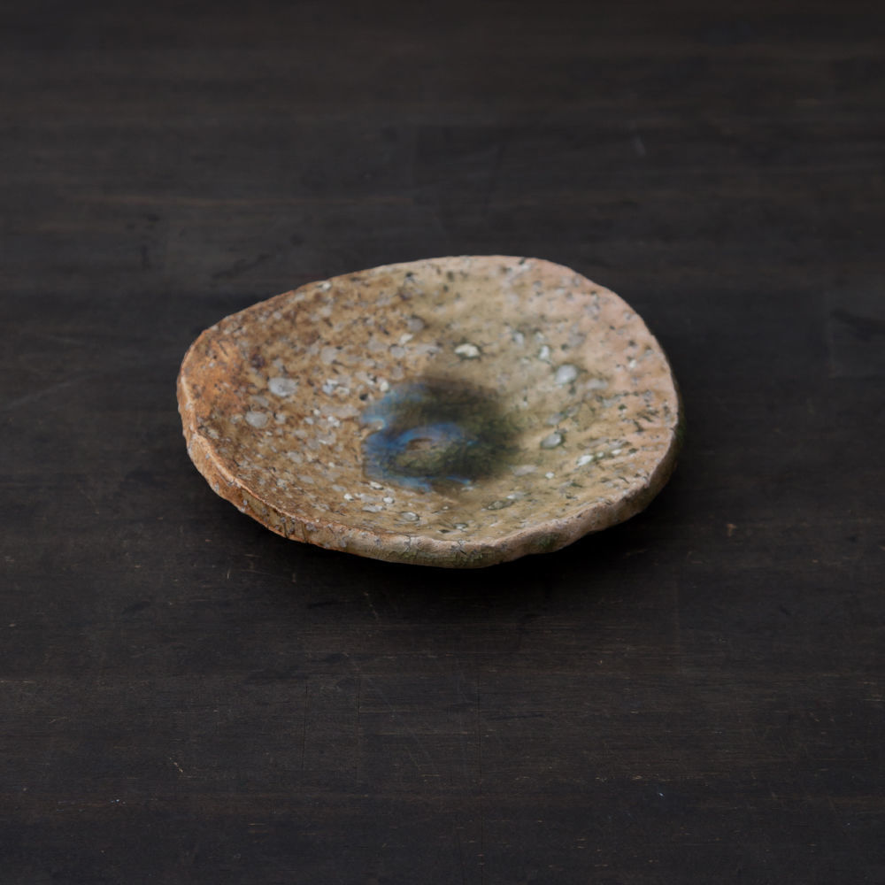 陶器 萩焼 輪花 鬼萩 銘々皿五枚組(木箱入） 黒田岳 作 | 陶器 和食器