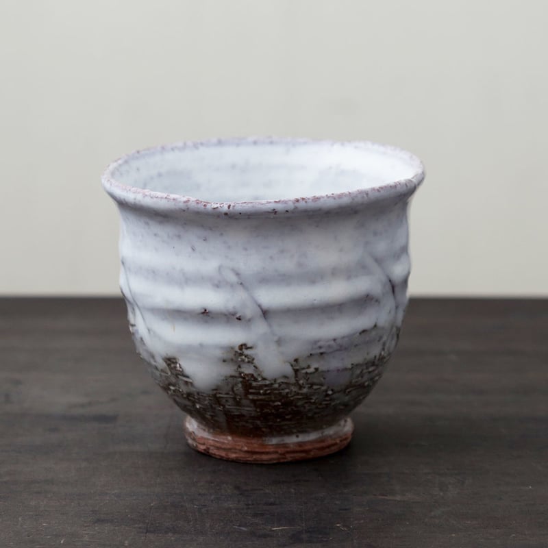 ◇◇陶器 萩焼 輪花◇◇ 白萩湯呑茶碗 中村國輔 | 陶器 和食器 萩焼の