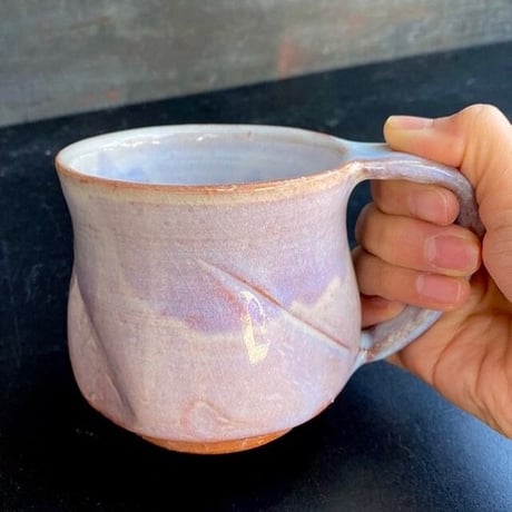 陶器 萩焼 和食器 作家 和モダン カフェ コーヒー マグカップ 紫陽花