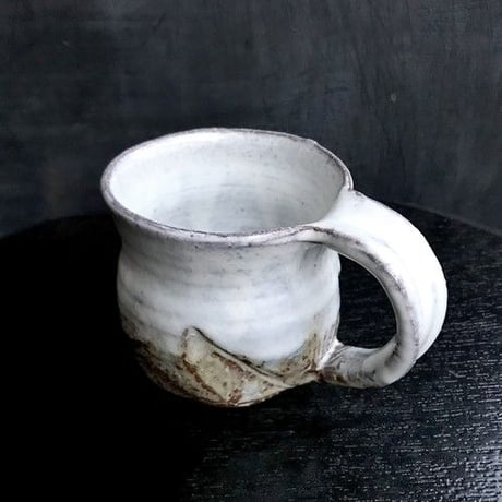 陶器 萩焼 和食器 作家 和モダン カフェ コーヒー マグカップ  月白
