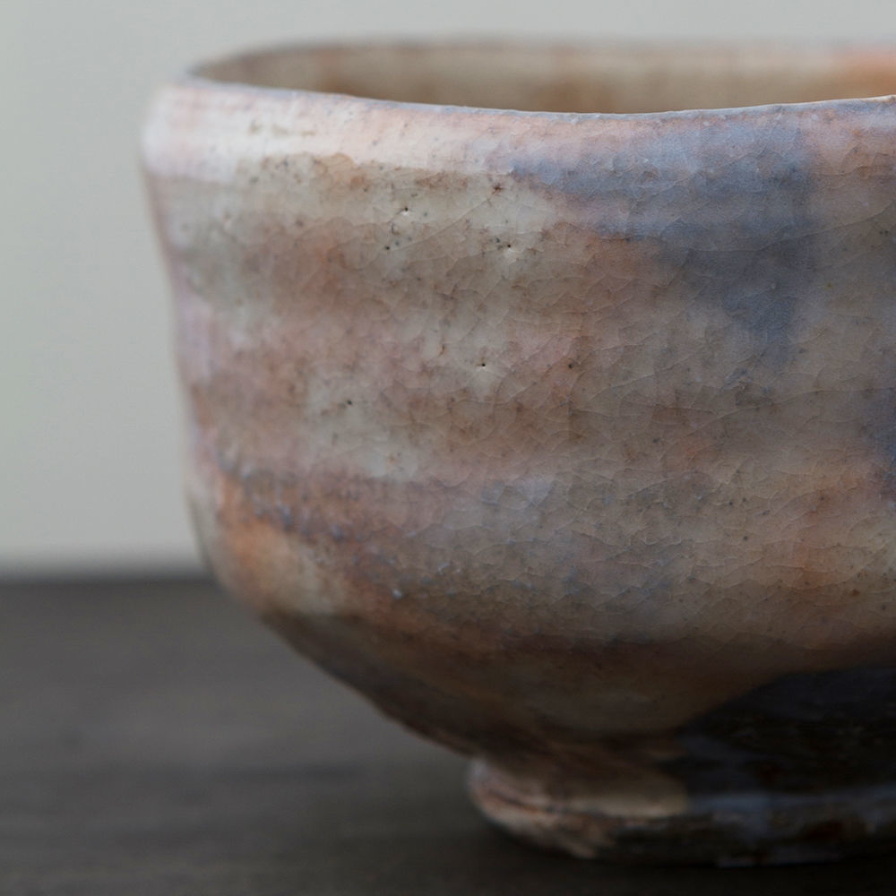 陶器 萩焼 輪花 野点 抹茶碗(木箱入） 林紅陽 作 | 陶器 和食器 萩焼の