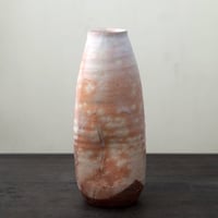 萩焼　グレー　耳付　花瓶 陶器 萩焼 輪花 耳付花瓶(木箱入) 林紅陽 作 | 陶器 和食器 萩焼