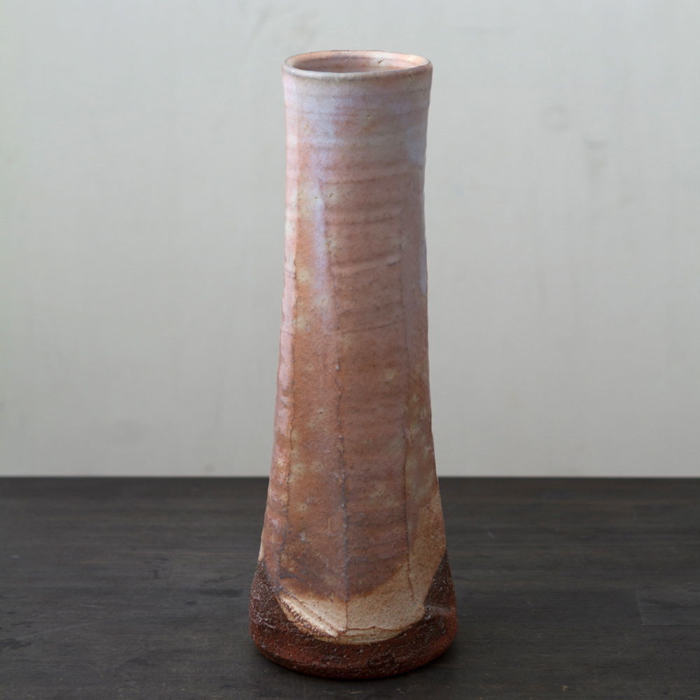 陶器 萩焼 輪花 花入(木箱入) 林紅陽 作 | 陶器 和食器 萩焼のお