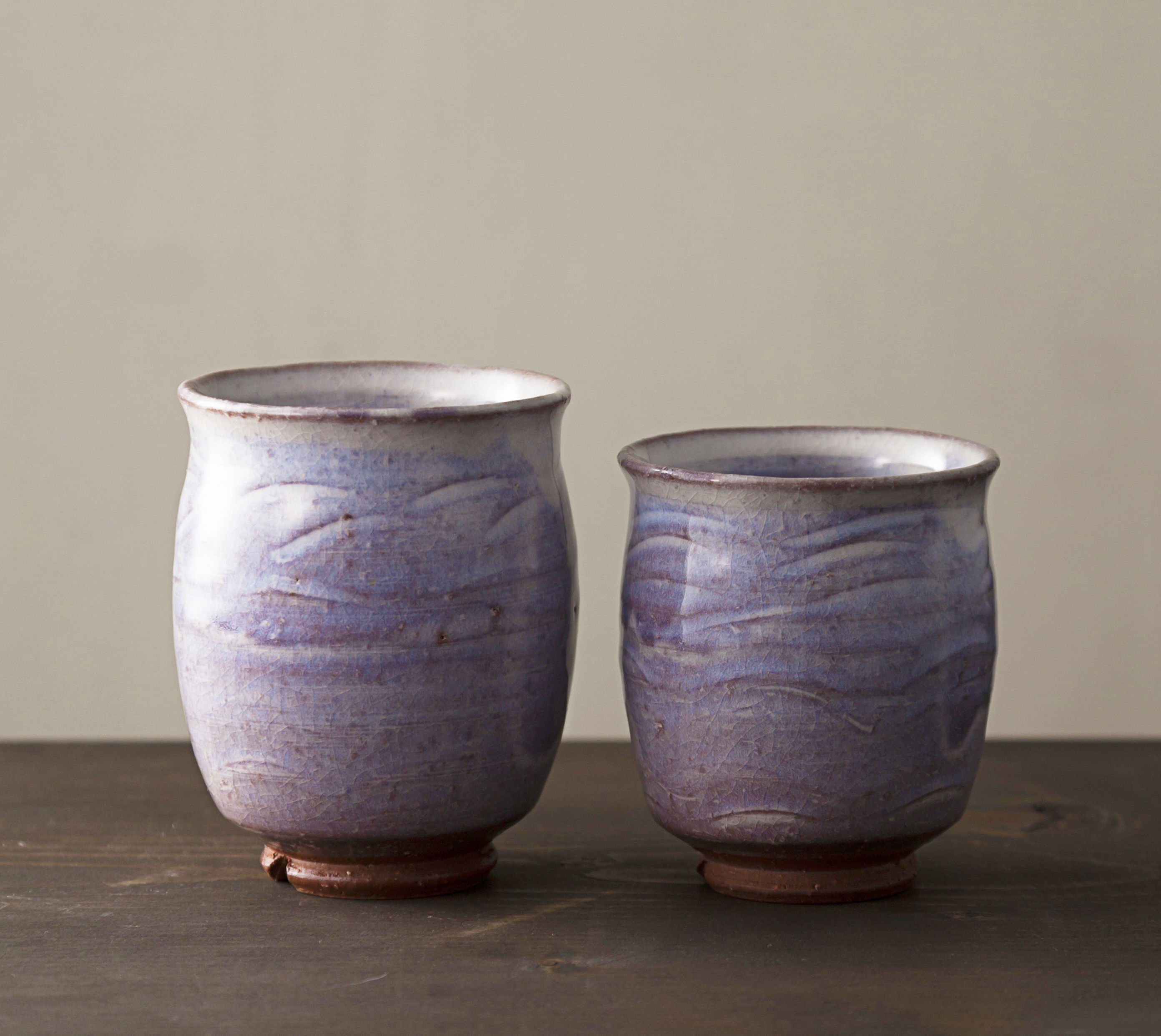 ◇◇陶器 萩焼 輪花◇◇ 番茶器セット（木箱入） 白景山 作 | 陶器 和