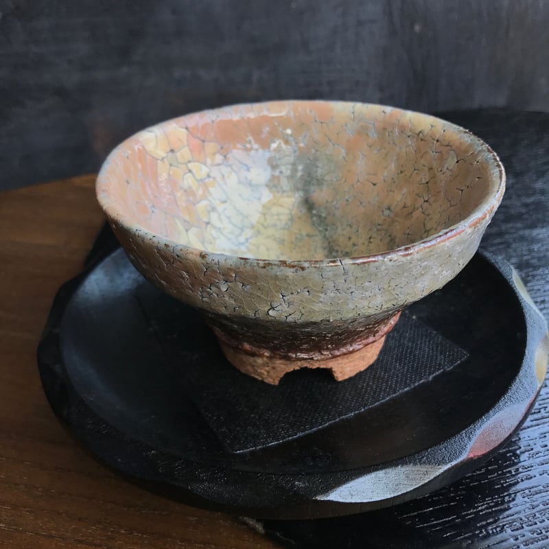 片口　古道具　萩焼　アンティーク　器　焼き物　陶芸　食器　皿古物 萩焼(伝統的工芸品)特大皿御本手丸