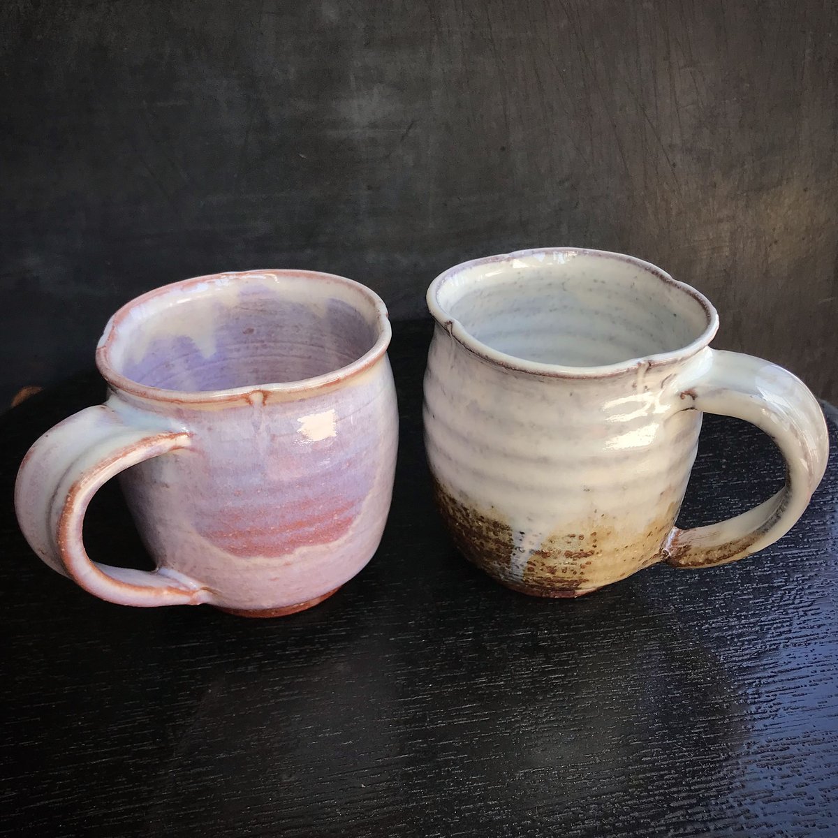 B331s コーヒーカップ　一組　作者不詳　変形　モダンアート B331s コーヒーカップ 一組 作者不詳 変形 モダンアート マグ