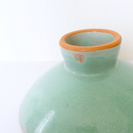 陶器 萩焼 和食器 作家 和モダン カフェ 飯碗 茶碗 器 青磁 ブルー 翡翠色