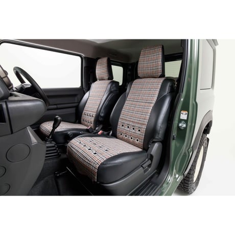 little D. Seat Cover "BEIGE×HOUNDSTOOTH" for SUZUKI JIMNY / JIMNY SIERRA