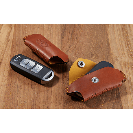 DAMD Leather Key Case for MAZDA -red-
