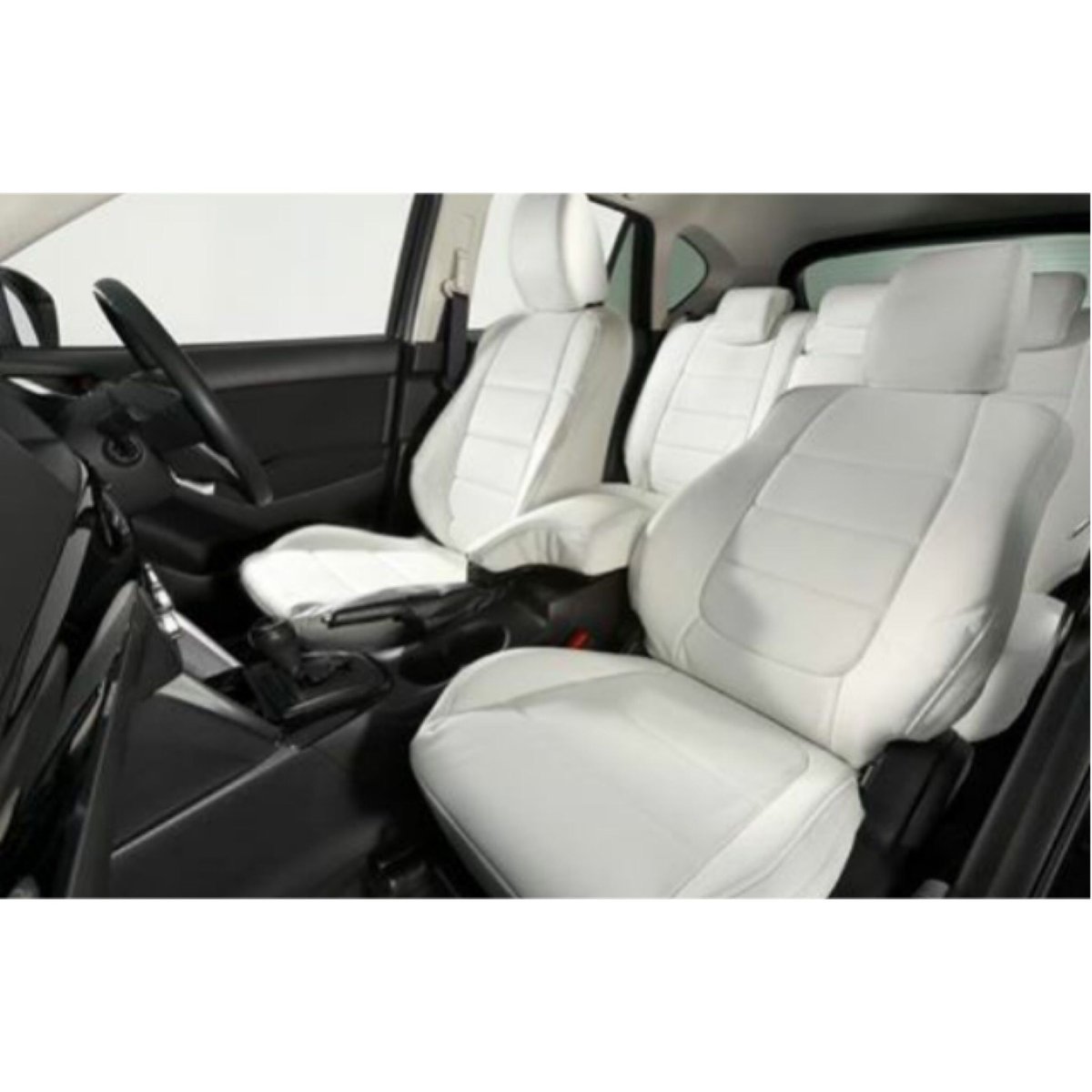 Premium Fit Seat Cover for MAZDA CX KE系/後期 "White × White Stitch"