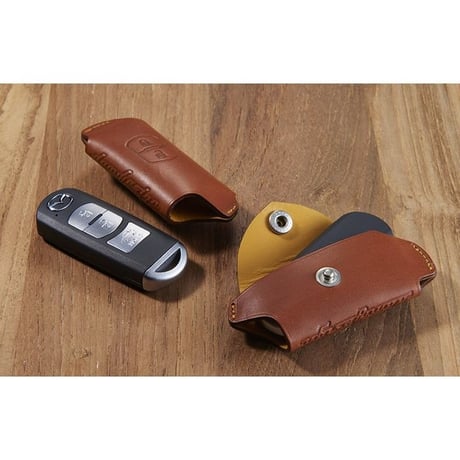 DAMD Leather Key Case for MAZDA -black-