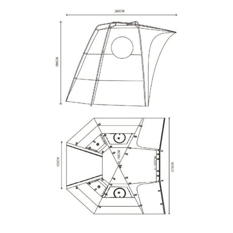 【DAMDオリジナルタンブラー&DAMDステッカー付き】シェルター型カーサイドタープ STONEACRES OXFORD6.0