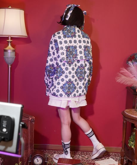 セーラー服風シャツ  　諸行無常テキスタイルデザイン