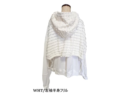 袖サークルビックシルエットパーカー