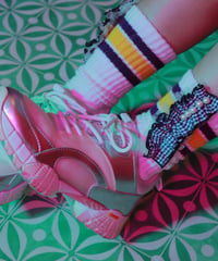 Gingham Check Frill Crew Socks　ギンガムチェックフリルクルーソックス