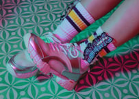 Gingham Check Frill Crew Socks　ギンガムチェックフリルクルーソックス