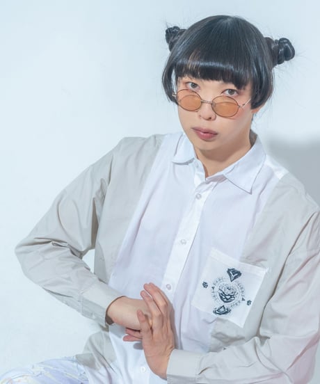 色相是空切り替えビッグシャツ