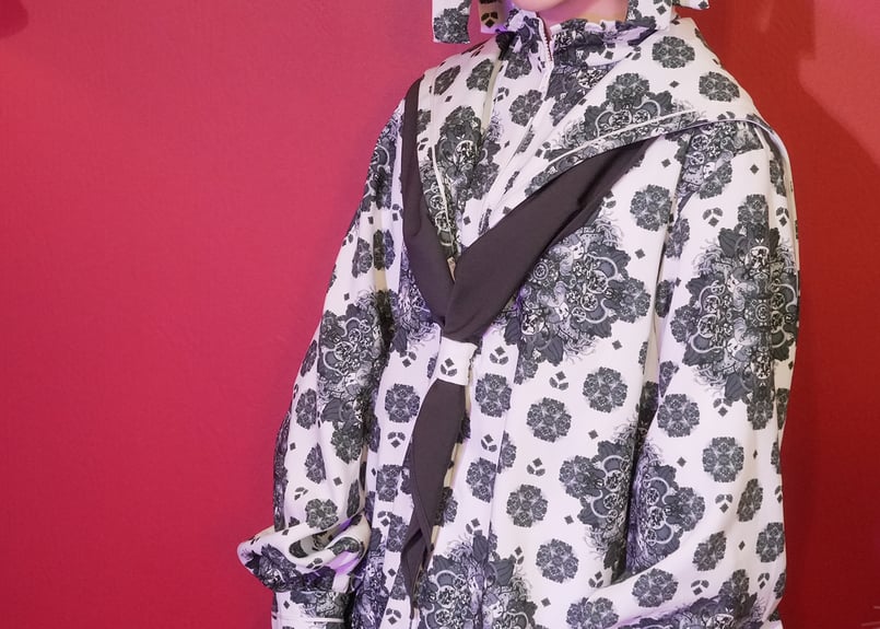 セーラー服風シャツ <諸行無常テキスタイルデザインコラボ