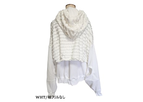 袖サークルビックシルエットパーカー