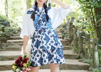 諸行無常柄ダブルプリーツスカート