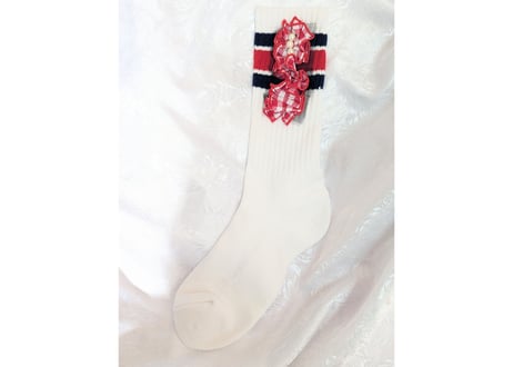 Gingham Check Frill Crew Socks　ギンガムチェックフリルクルーソックス