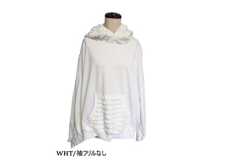袖サークルビックシルエットパーカー