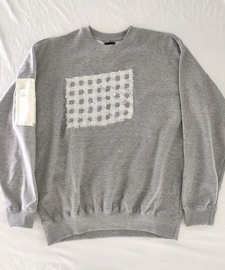 ギンガムチェック刺繡パールスウエット　Gingham check embroidery pearl sweat