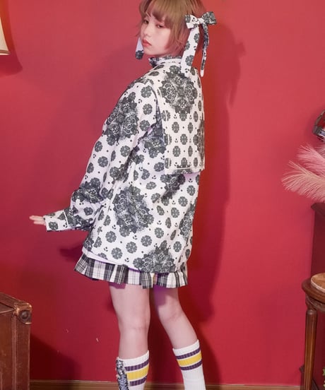 セーラー服風シャツ  　諸行無常テキスタイルデザイン