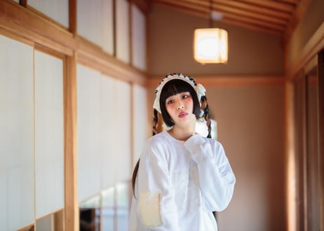 ギンガムチェック刺繡パールスウエット　Gingham check embroidery pearl sweat